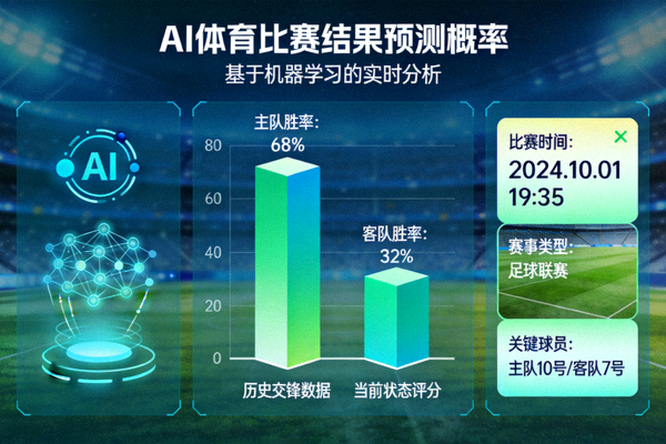 人工智能预测体育比赛结果的可视化概率图表界面